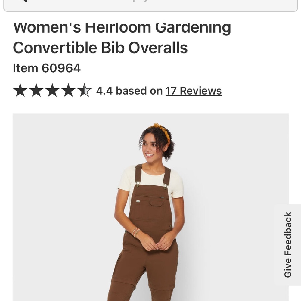 Duluth Trading Co Women's Heirloom Gardening Bib Overalls